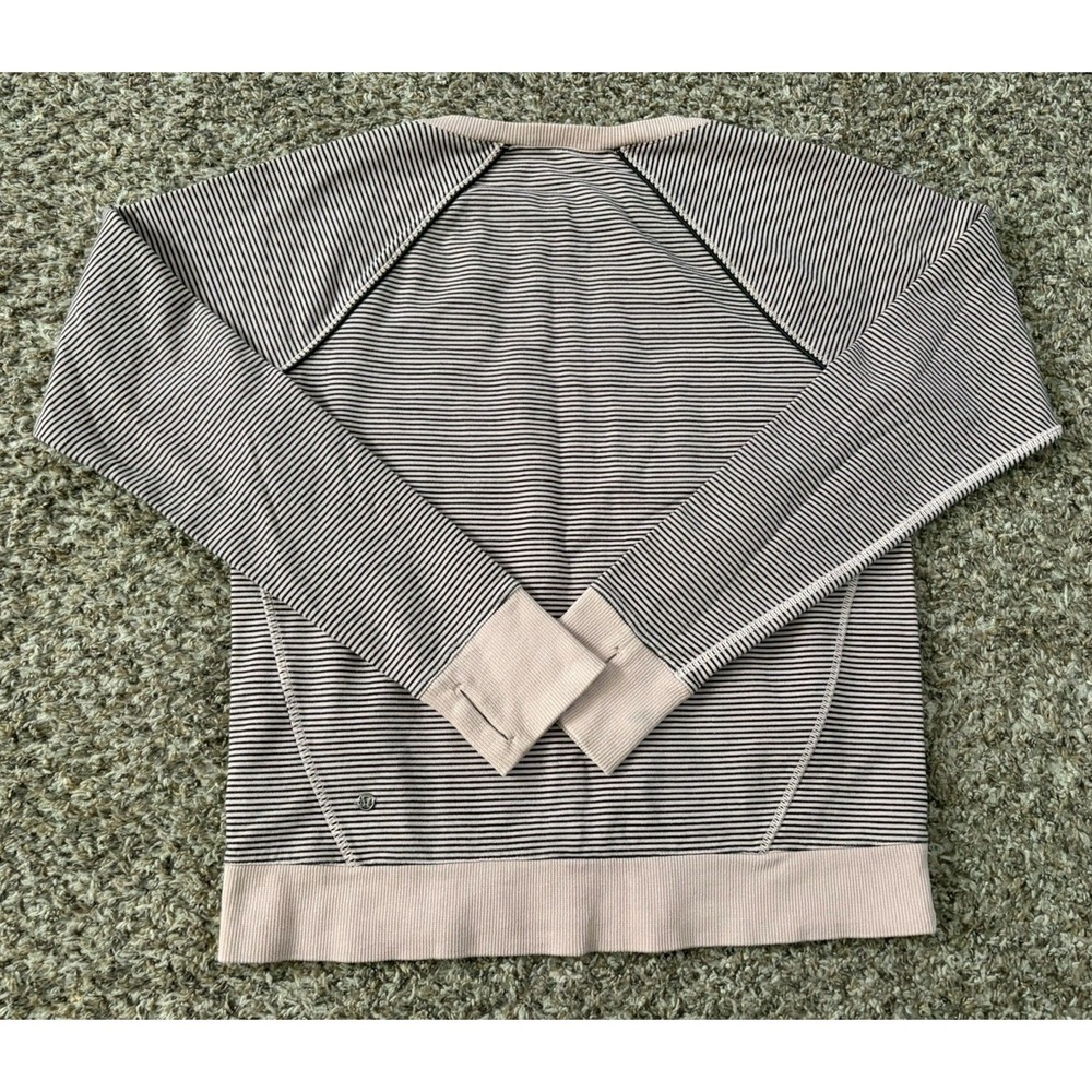 Lululemon Sweatshirt Womens 6 - 8 Crew Love Pullover Mini Pop Stripe Sweater Gym - Picture 2 of 7